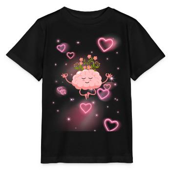 Zen-Einstellung – Wellness-Geschenk - Stanley/Stella Kinder T-Shirt MINI CREATOR  - Schwarz - Vorne - Mikhail (115cm)
