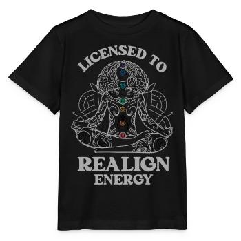 Chakra Lizenz - Energie im Flow - Stanley/Stella Kinder T-Shirt MINI CREATOR  - Schwarz - Vorne - Mikhail (115cm)
