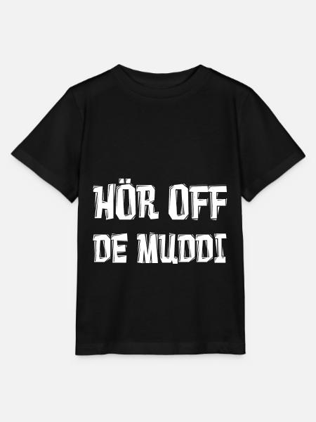 HÖR OFF DE MUDDI - Stanley/Stella Kinder T-Shirt MINI CREATOR - Schwarz