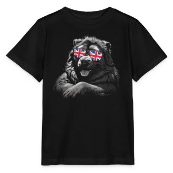Chien de berger du Caucase Drapeau de l’Angleterre - T-shirt bio MINI CREATOR Stanley/Stella Enfant - noir - Devant - Mikhail (115cm)