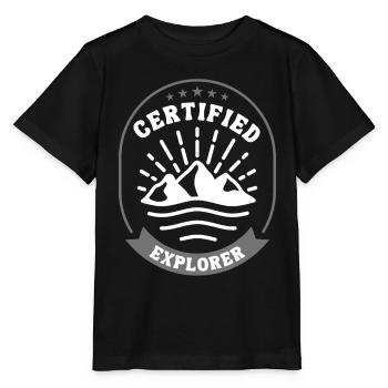 Certified explorer - Stanley/Stella MINI CREATOR Kids’ T-Shirt - black - Front - Mikhail (115cm)