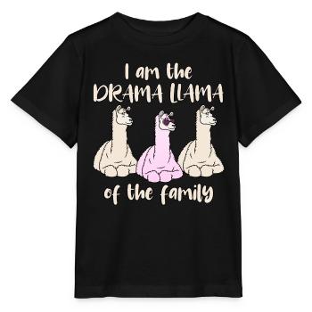 Drame lama rose dire drame lama de la famille - T-shirt bio MINI CREATOR Stanley/Stella Enfant - noir - Devant - Mikhail (115cm)