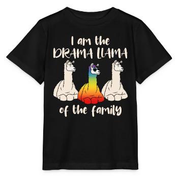 Drame lama arc-en-drame lama de la famille - T-shirt bio MINI CREATOR Stanley/Stella Enfant - noir - Devant - Mikhail (115cm)