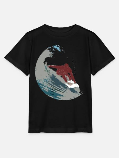 Surfer - Stanley/Stella Kinder T-Shirt MINI CREATOR - Schwarz
