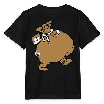 enlèvement des ordures transport lourd sac de transport b - T-shirt bio MINI CREATOR Stanley/Stella Enfant - noir - Devant - Mikhail (115cm)