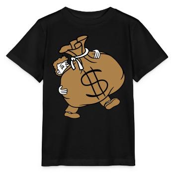 ours lourd dollar symbole signe argent riche gel - T-shirt bio MINI CREATOR Stanley/Stella Enfant - noir - Devant - Mikhail (115cm)