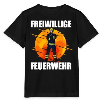Freiwillige Feuerwehr - Stanley/Stella Kinder T-Shirt MINI CREATOR  - Schwarz - Vorne - Mikhail (115cm)