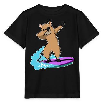 dab dabbing lama surf en disant geschenkidee lamas - T-shirt bio MINI CREATOR Stanley/Stella Enfant - noir - Devant - Mikhail (115cm)