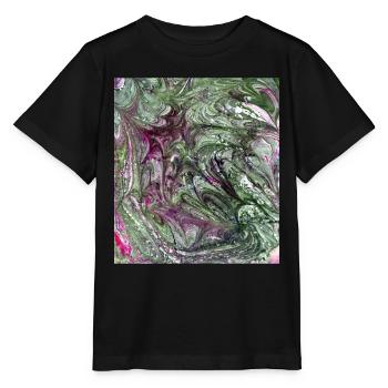Farbverlauf grün rot - Stanley/Stella Kinder T-Shirt MINI CREATOR  - Schwarz - Vorne - Mikhail (115cm)