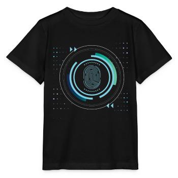 identity security safe nerd pixel pc tech science - Stanley/Stella Kinder T-Shirt MINI CREATOR  - Schwarz - Vorne - Mikhail (115cm)