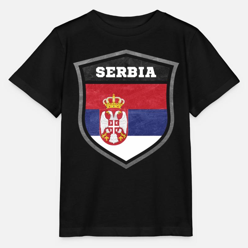 Serbien Schild Logo Emblem - Stanley/Stella Kinder T-Shirt MINI CREATOR - Schwarz