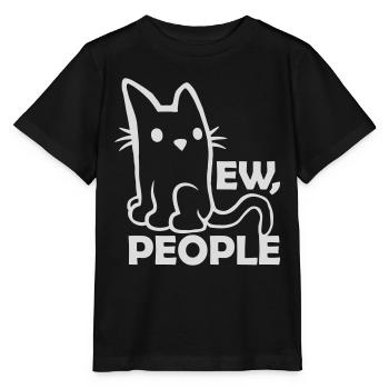 Dire ew people chat - T-shirt bio MINI CREATOR Stanley/Stella Enfant - noir - Devant - Mikhail (115cm)