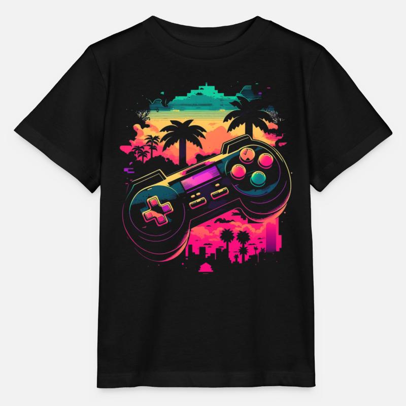 Retro Konsole - Stanley/Stella Kinder T-Shirt MINI CREATOR  - Schwarz