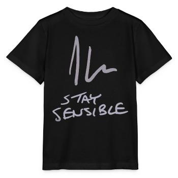 Jon Hare "Stay Sensible" - Stanley/Stella MINI CREATOR Kids’ T-Shirt - black - Front - Mikhail (115cm)