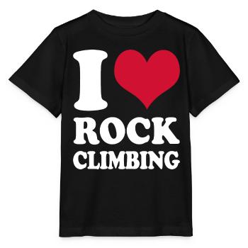 Climber I Love Rock Climbing Bouldering - Stanley/Stella MINI CREATOR Kids’ T-Shirt - black - Front - Mikhail (115cm)