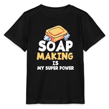 Seife Soap Hygiene Waschen Seifenherstellung - Stanley/Stella Kinder T-Shirt MINI CREATOR  - Schwarz - Vorne - Mikhail (115cm)