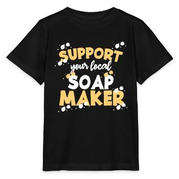 Seife Soap Hygiene Waschen Seifenherstellung - Stanley/Stella Kinder T-Shirt MINI CREATOR  - Schwarz - Vorne - Mikhail (115cm)