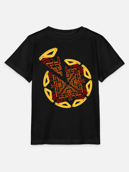 Pizza-Zeit - Stanley/Stella Kinder T-Shirt MINI CREATOR  - Schwarz