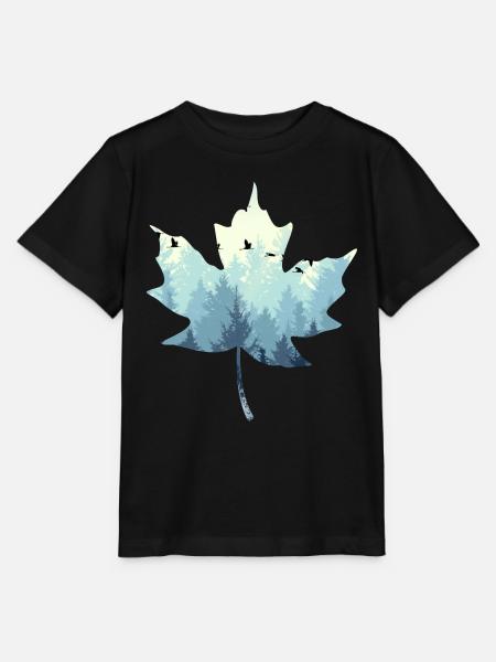 Blattlandschaft - Stanley/Stella Kinder T-Shirt MINI CREATOR  - Schwarz