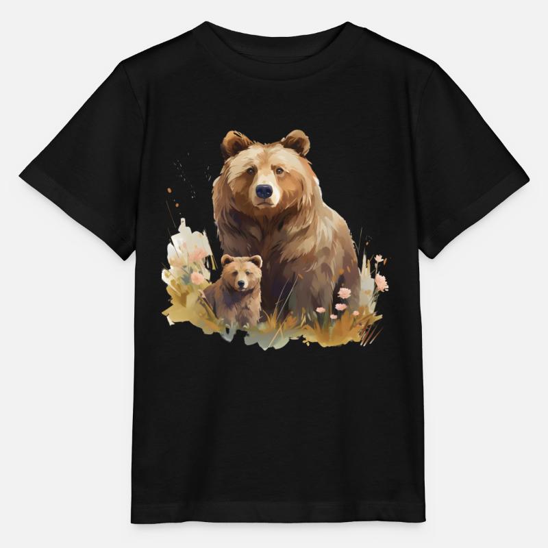 MAMA GRIZZLY - T-shirt bio MINI CREATOR Stanley/Stella Enfant - noir