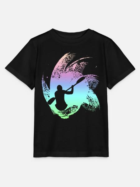 Kajak paddeln - Stanley/Stella Kinder T-Shirt MINI CREATOR - Schwarz