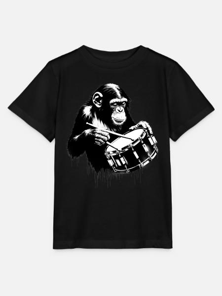 Snare Drum | Affen Orchester StreetArt Banksy - Stanley/Stella Kinder T-Shirt MINI CREATOR  - Schwarz