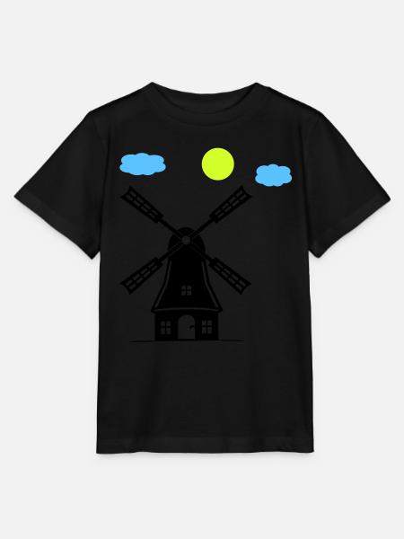 windmühle - Stanley/Stella Kinder T-Shirt MINI CREATOR - Schwarz
