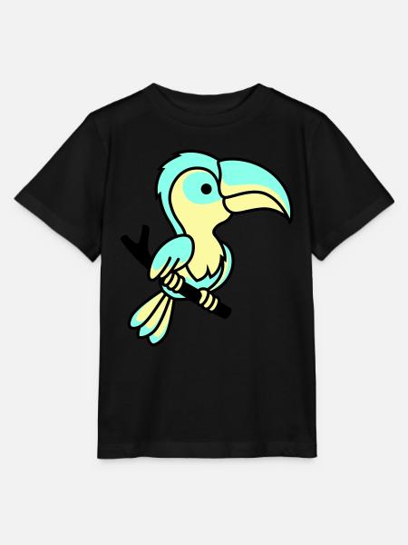 papagei - Stanley/Stella Kinder T-Shirt MINI CREATOR - Schwarz