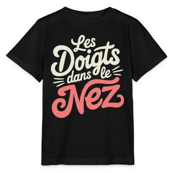 Les doigts dans le nez - T-shirt bio MINI CREATOR Stanley/Stella Enfant - noir - Devant - Mikhail (115cm)