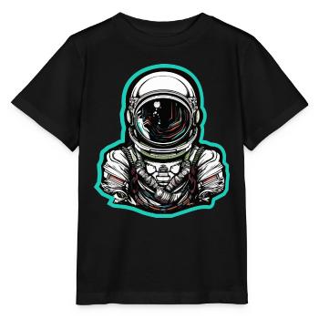 Astronaute - T-shirt bio MINI CREATOR Stanley/Stella Enfant - noir - Devant - Mikhail (115cm)