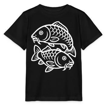 Poisson Carpe - T-shirt bio MINI CREATOR Stanley/Stella Enfant - noir - Devant - Mikhail (115cm)