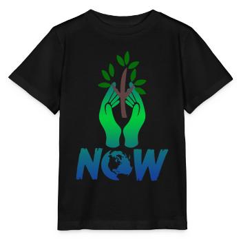 Klimaschutz rette die Baeume jetzt - Stanley/Stella Kinder T-Shirt MINI CREATOR  - Schwarz - Vorne - Mikhail (115cm)