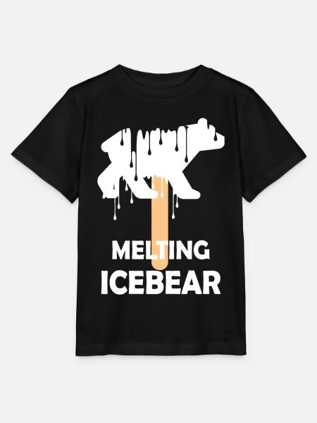 Schmelzender Eisbär - Stanley/Stella Kinder T-Shirt MINI CREATOR  - Schwarz