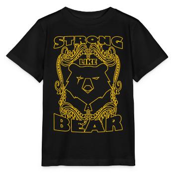 Strong as a bear - Stanley/Stella MINI CREATOR Kids’ T-Shirt - black - Front - Mikhail (115cm)