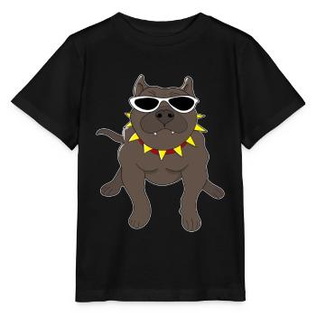 Kampfhund der Hund Geschenkidee Weihnachtsgeschenk - Stanley/Stella Kinder T-Shirt MINI CREATOR  - Schwarz - Vorne - Mikhail (115cm)