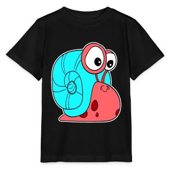Petite escargot enfants idée cadeau mignon mignon - T-shirt bio MINI CREATOR Stanley/Stella Enfant - noir - Devant - Mikhail (115cm)
