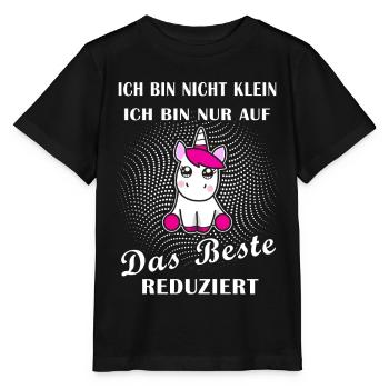 Einhorn auf das beste reduziert cooler Spruch - Stanley/Stella Kinder T-Shirt MINI CREATOR  - Schwarz - Vorne - Mikhail (115cm)