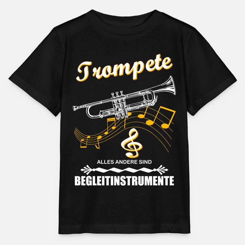 Trompete alles andere sind Begleitinstrumente - Stanley/Stella Kinder T-Shirt MINI CREATOR  - Schwarz