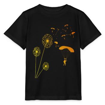 Fallschirm Paragliding Pusteblume Sport Geschenk - Stanley/Stella Kinder T-Shirt MINI CREATOR  - Schwarz - Vorne - Mikhail (115cm)