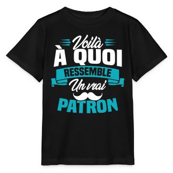 Voilà à quoi ressemble un vrai patron - T-shirt bio MINI CREATOR Stanley/Stella Enfant - noir - Devant - Mikhail (115cm)