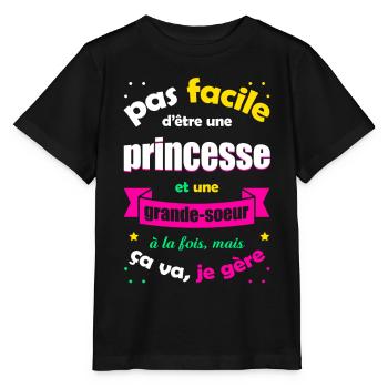 PRINCESSE ET GRANDE SOEUR - T-shirt bio MINI CREATOR Stanley/Stella Enfant - noir - Devant - Mikhail (115cm)