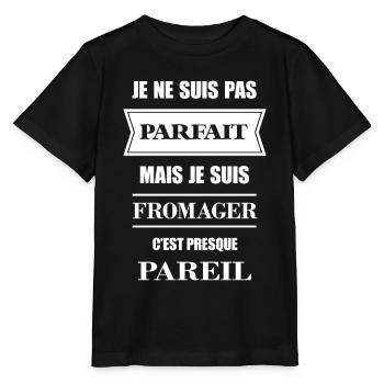 JE SUIS FROMAGER - T-shirt bio MINI CREATOR Stanley/Stella Enfant - noir - Devant - Mikhail (115cm)