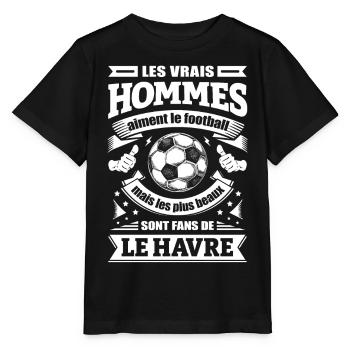 LES VRAIS HOMMES SONT FANS DE LE HAVRE - T-shirt bio MINI CREATOR Stanley/Stella Enfant - noir - Devant - Mikhail (115cm)