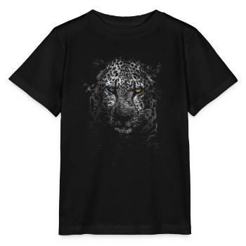 léopard - T-shirt bio MINI CREATOR Stanley/Stella Enfant - noir - Devant - Mikhail (115cm)