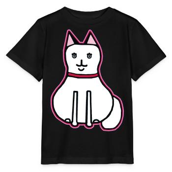 Cat, Pet, Domestic Cat, Animal Lover, Children, Cats - Stanley/Stella MINI CREATOR Kids’ T-Shirt - black - Front - Mikhail (115cm)