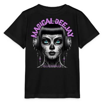 MAGICAL DEEJAY - Cool Woman with Headphones! - Stanley/Stella MINI CREATOR Kids’ T-Shirt - black - Front - Mikhail (115cm)