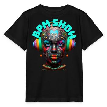 BPM SHOW - Cool Woman with Headphones! - Stanley/Stella MINI CREATOR Kids’ T-Shirt - black - Front - Mikhail (115cm)