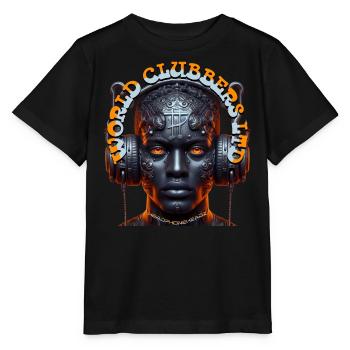 WORLD CLUBBERS LTD - Cool Man with Headphones! - Stanley/Stella MINI CREATOR Kids’ T-Shirt - black - Front - Mikhail (115cm)