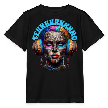 TEKKKKKKKKNO - Cool Dude with Headphones! - Stanley/Stella MINI CREATOR Kids’ T-Shirt - black - Front - Mikhail (115cm)