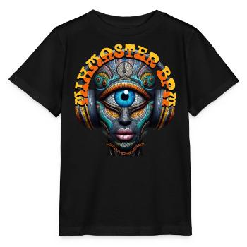 MIXMASTER BPM - Cool Cyclops with Headphones! - Stanley/Stella MINI CREATOR Kids’ T-Shirt - black - Front - Mikhail (115cm)